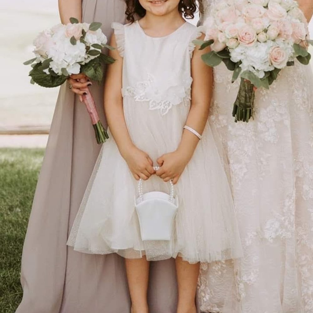 Ivory Flower girl dress from David's Bridal - Size 7